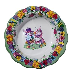 VIntage Easter Themed Scalloped Bowl By Berman Industries